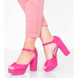 Vaaleanpunaiset sandaalit Swing -alustalla vaaleanpunainen 1