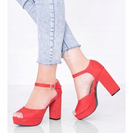 Punaiset sandaalit Swing -alustalla punainen 1
