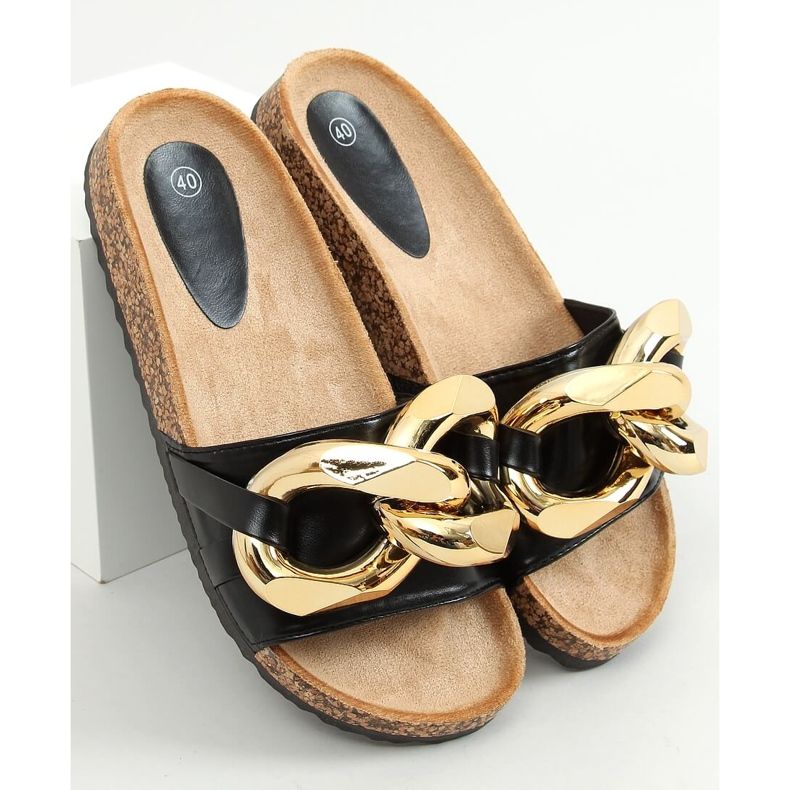 Mustat tossut, joissa paksu ketju musta CK201 musta 1