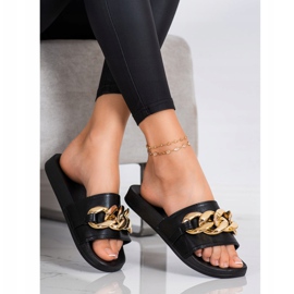 SHELOVET Mustat tossut koristeella 2