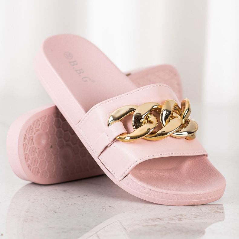 SHELOVET Vaaleanpunaiset tossut koristeella vaaleanpunainen 2