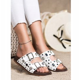 Seastar Muodikkaat varvastossut kristalleilla valkoinen 1