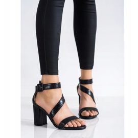 Renda Sandaalit baarissa Eco -nahkaa musta 2