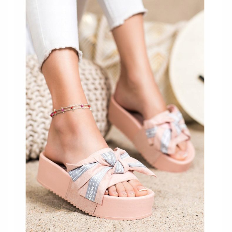 SHELOVET Muoti tossut keula vaaleanpunainen 1