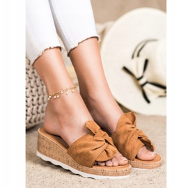 Cm Paris Suede Wedge Sandaalit ruskea 1