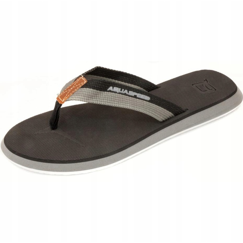 Miesten uima-altaan tohvelit Aqua-Speed ​​Lagos col 07 musta harmaa 3