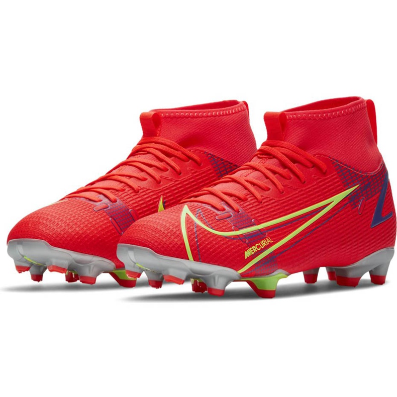 Nike Mercurial Superfly 8 Academy Mg Jr CV1127 600 jalkapallokengät punainen 2