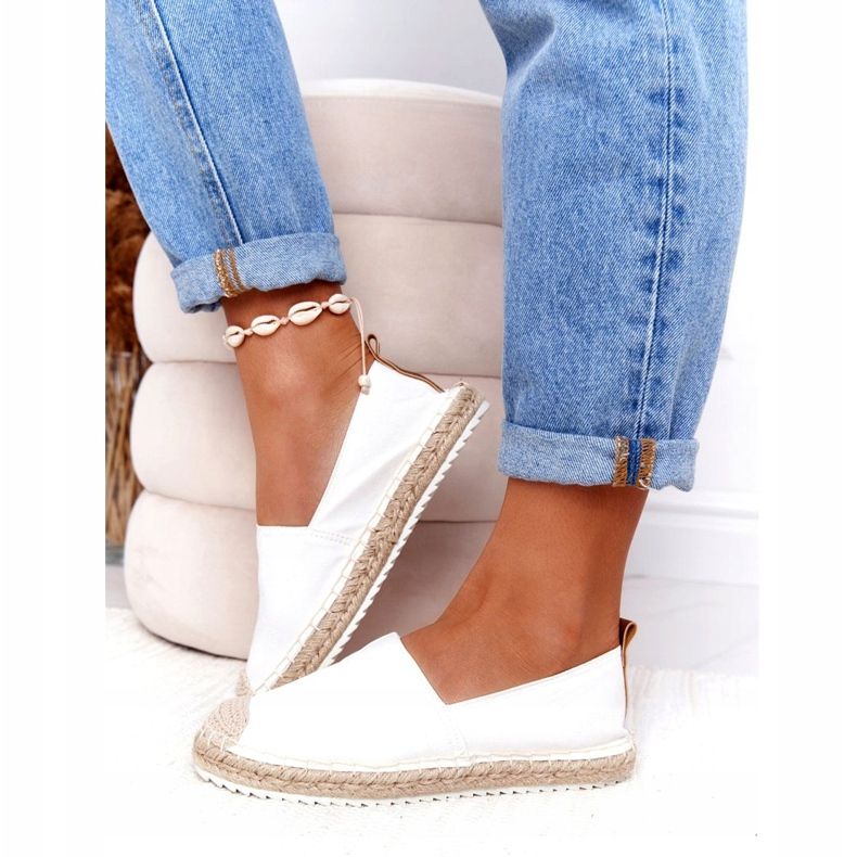 Espadrillot punotulla pohjalla Big Star HH274493 Valkoinen beige 4