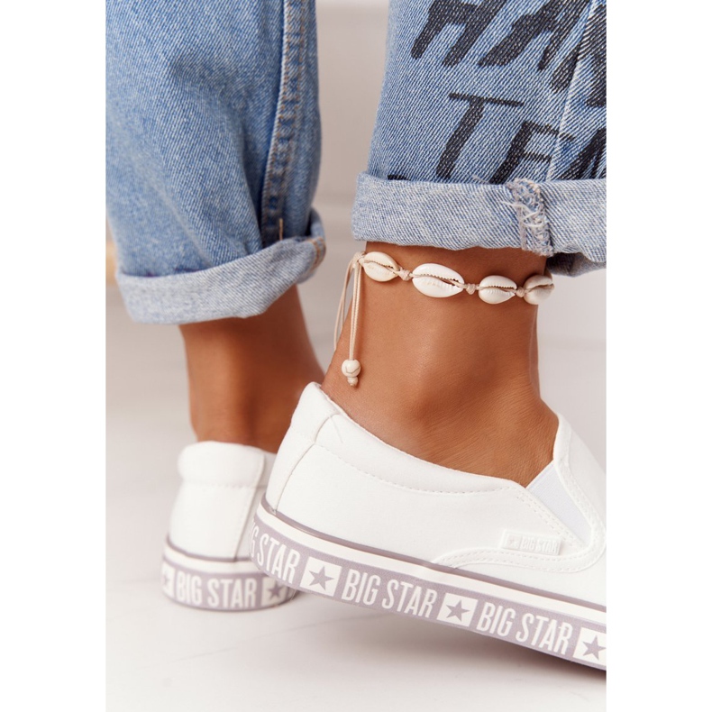 Naisten tennarit Slip-on Big Star HH274007 Valkoinen 3