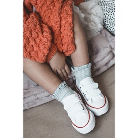 Lasten matalat lenkkarit tarranauhalla Big Star HH374095 valkoinen 9