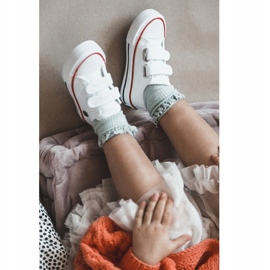 Lasten matalat lenkkarit tarranauhalla Big Star HH374095 valkoinen 1