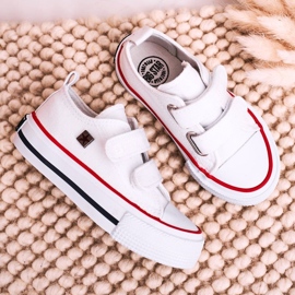 Lasten matalat lenkkarit tarranauhalla Big Star HH374095 valkoinen 6