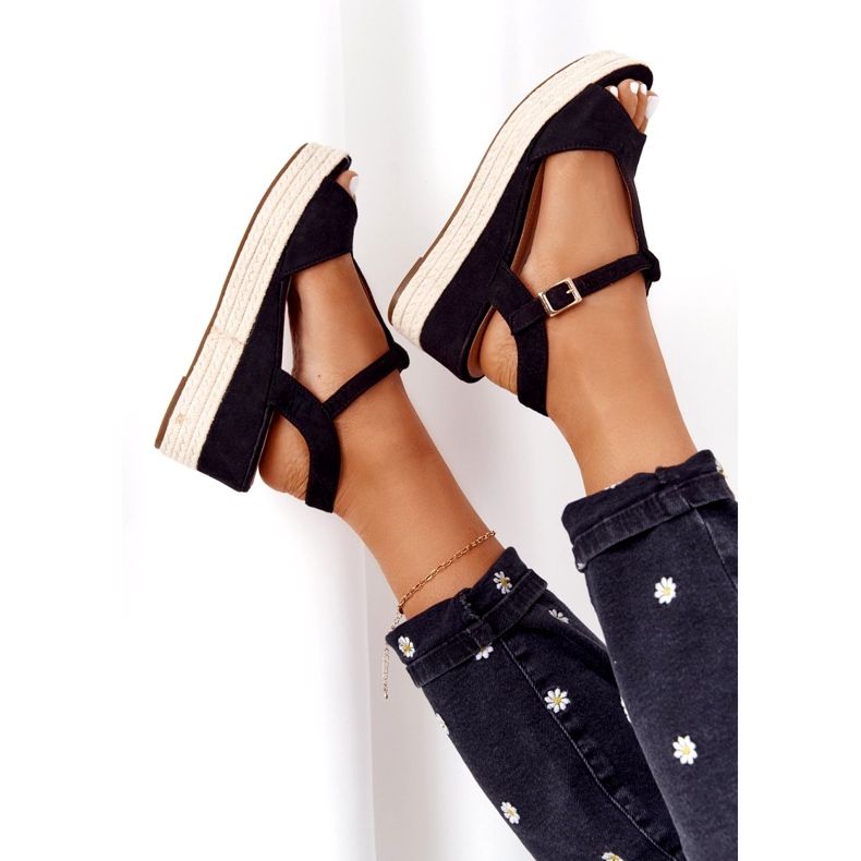 PG1 Musta Graciosa Wedge Sandaalit 9R93 Musta 5