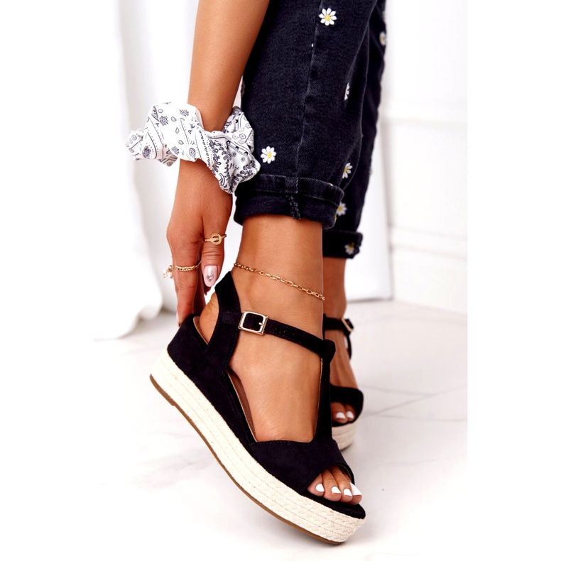 PG1 Musta Graciosa Wedge Sandaalit 9R93 Musta 3