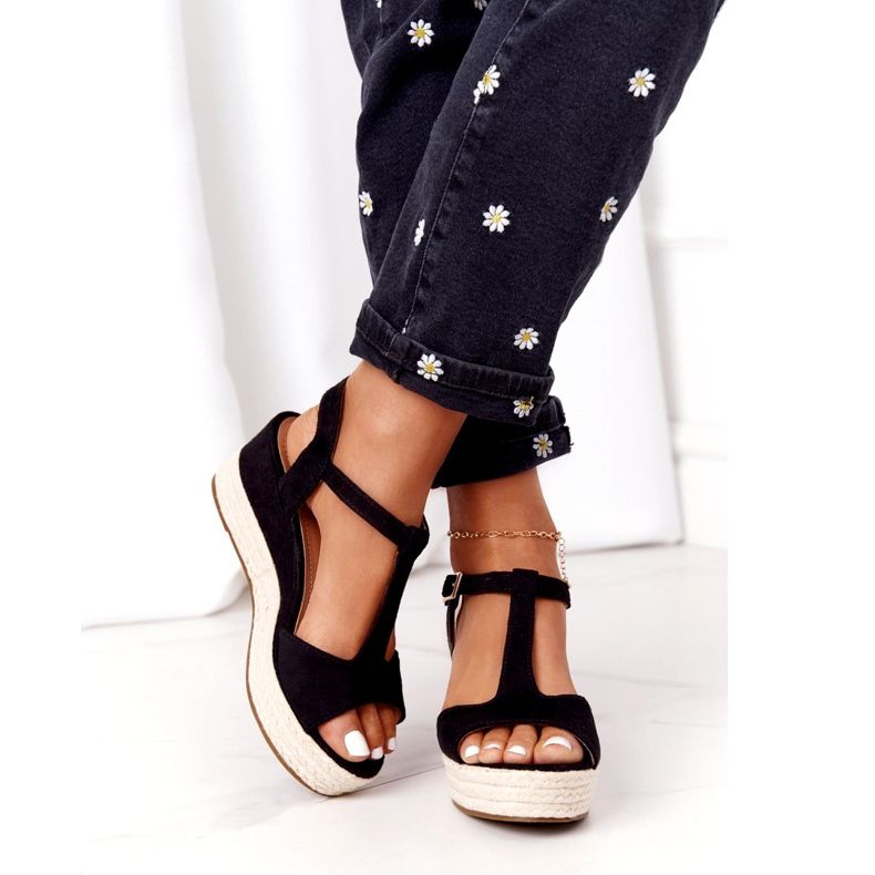 PG1 Musta Graciosa Wedge Sandaalit 9R93 Musta 2