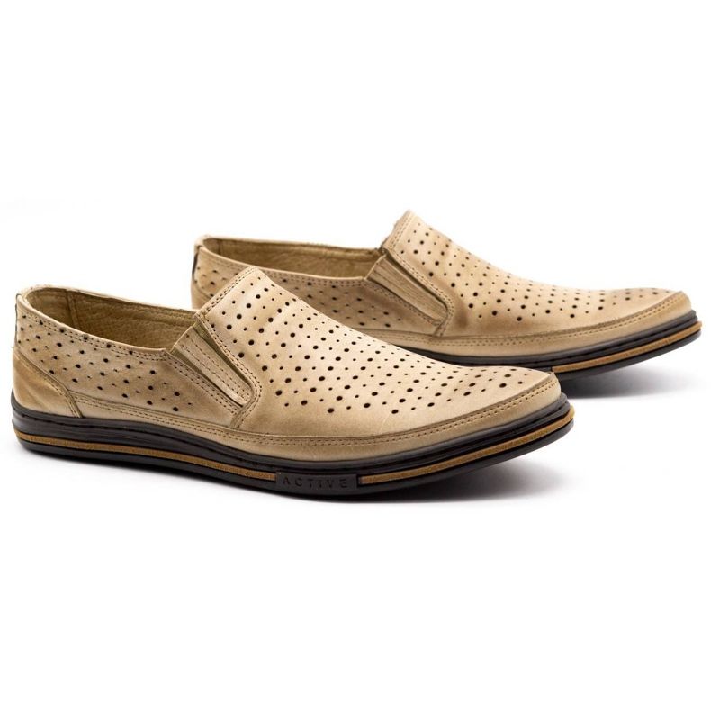 Polbut Miesten harjakattoiset kengät 2107P, beige 2