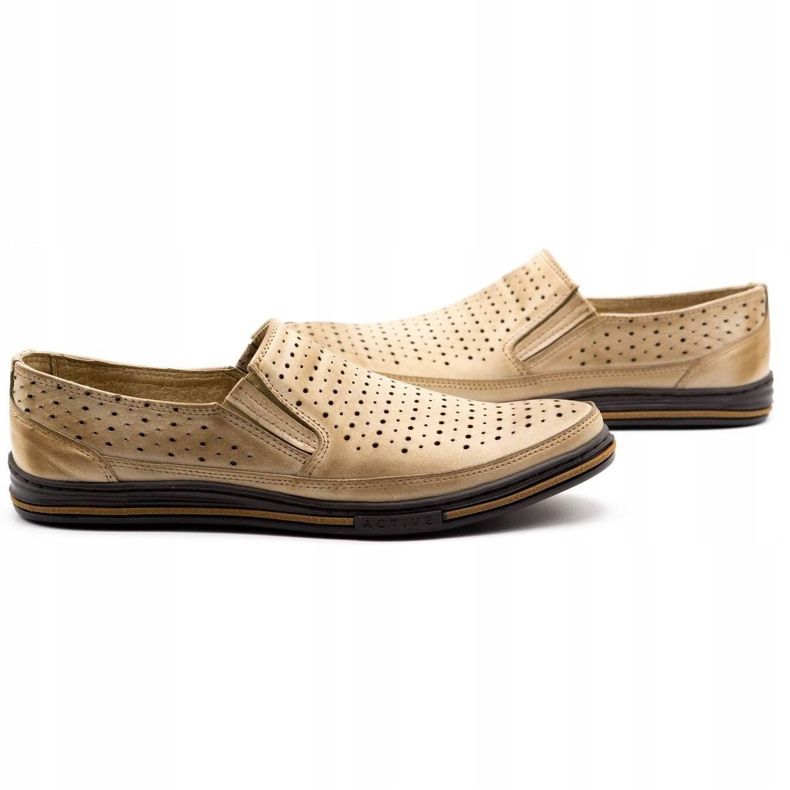 Polbut Miesten harjakattoiset kengät 2107P, beige 4