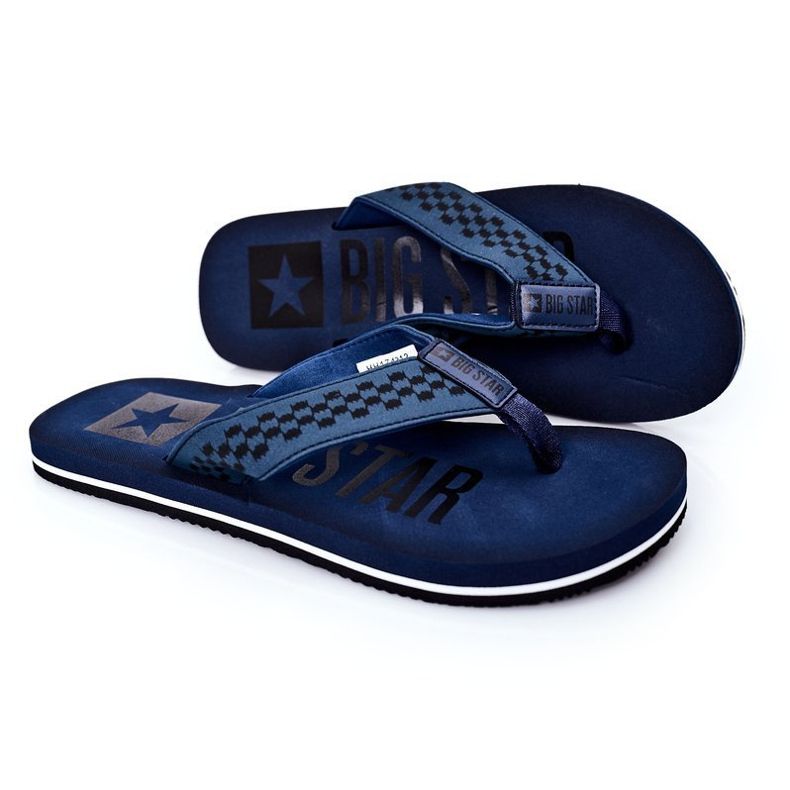 Miesten varvastossut Big Star HH174812 Navy blue tummansininen 1