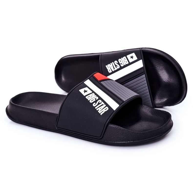 Miesten Black Big Star HH174836 -tossut musta 1