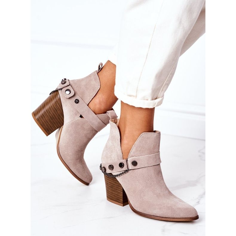 Mokkanahkakengät baarissa Lewski Shoes 2880 Cappuccino beige 2