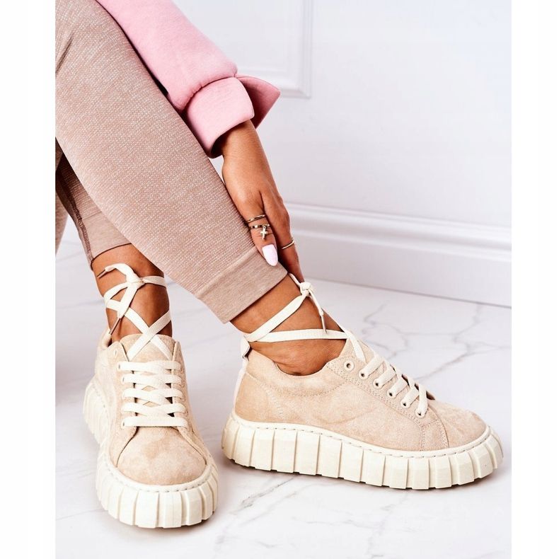 Suede lenkkarit Beige Whatever 2
