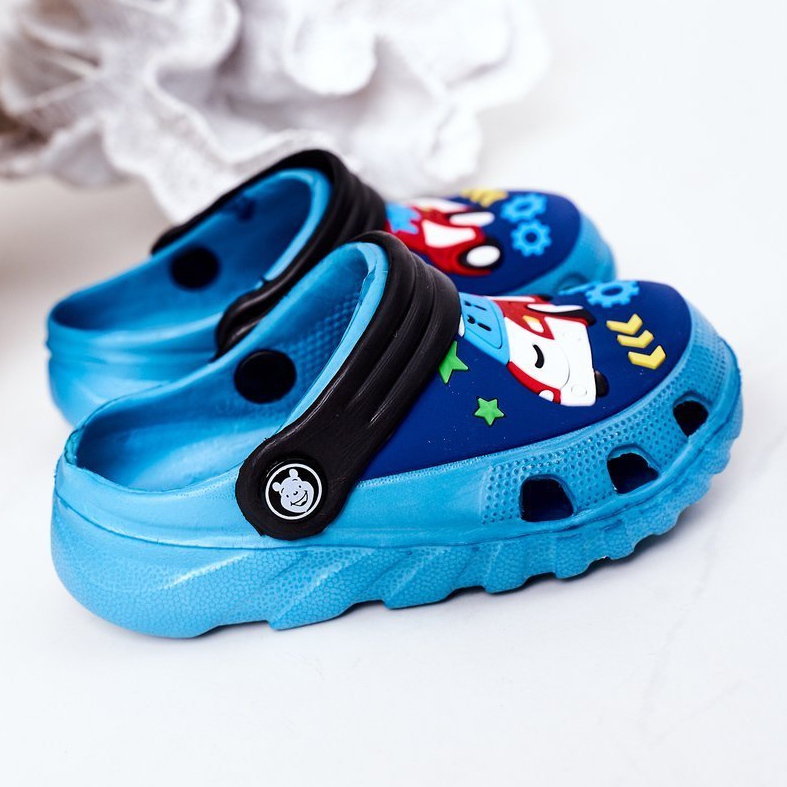 Lasten vaahtotossut Crocs Blue Black Oscar musta sininen 1