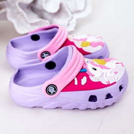 Lasten vaahtotossut Crocs Violet Pink Oscar violetti vaaleanpunainen 1