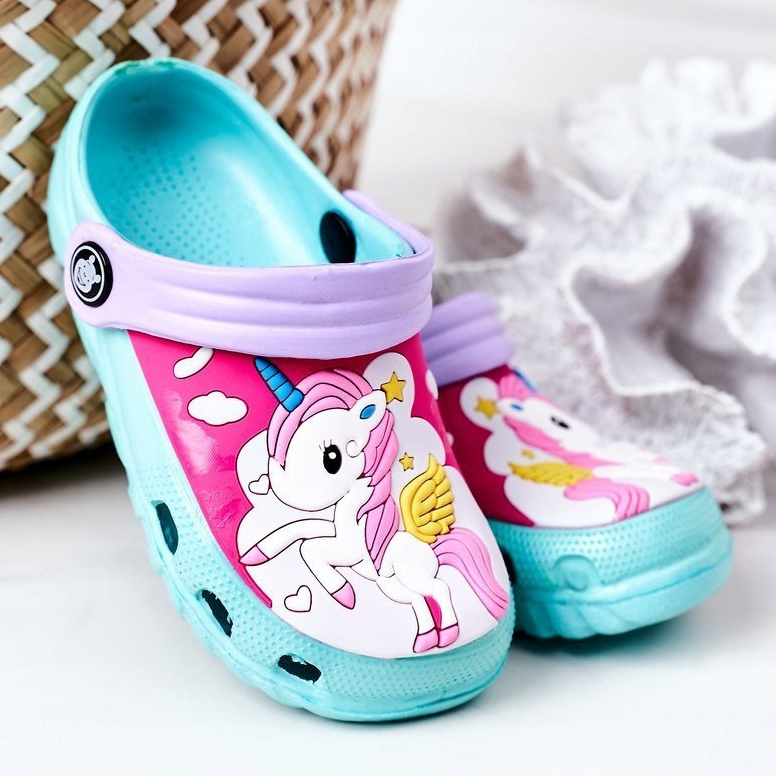 Lasten vaahtotossut Crocs Green Violet Oscar violetti vihreä 2