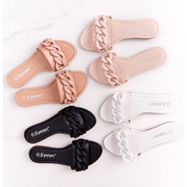 PS1 Nahkatossut, joissa on ketju musta askel askeleelta 2