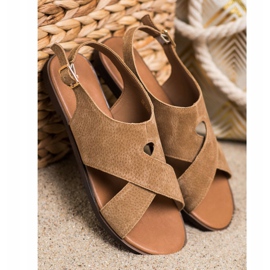 Sergio Leone Litteät ruskeat nahkasandaalit 1