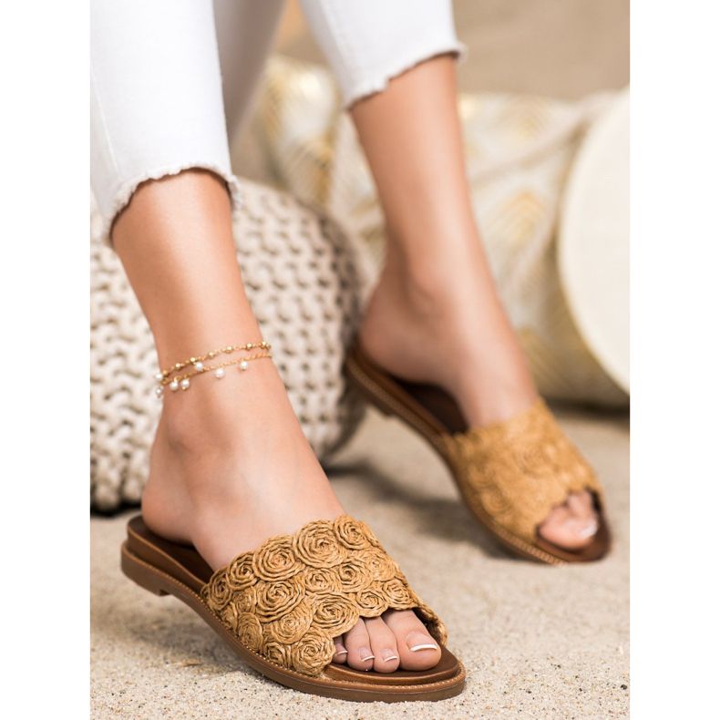 SHELOVET Ruskeat punotut tossut 1