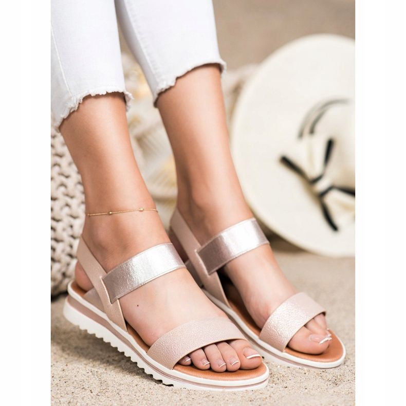 Best Shoes Muodikas Slip-On sandaalit vaaleanpunainen kultainen 1