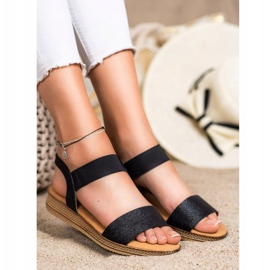 Kayla Musta Slip On Sandaalit 1