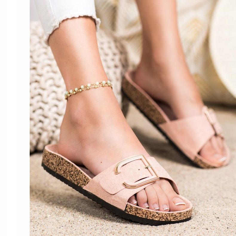 Anesia Paris Rennot mokkanahkatossut vaaleanpunainen 1