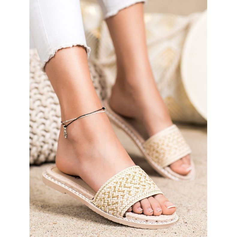 SHELOVET Rento punottu tossut beige 1