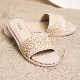 SHELOVET Rento punottu tossut beige 2