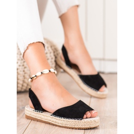 Ideal Shoes Liukuvat espadrillit musta 1
