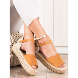 Bestelle Avaa varpaiden espadrillit beige ruskea 2