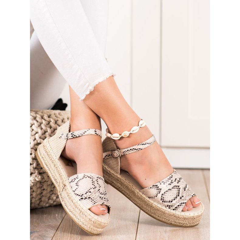 Bestelle Avaa varpaiden espadrillit beige 2