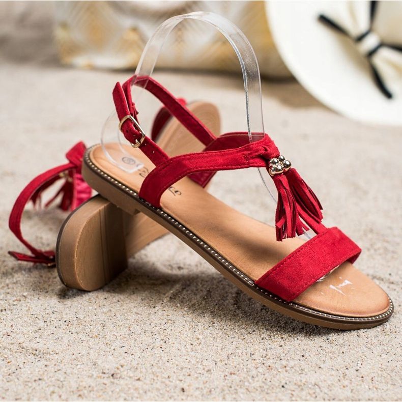 Groto Gogo Punaiset sandaalit hapsuilla punainen 1