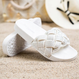 Groto Gogo Tekstiilitossut kristalleilla valkoinen 1