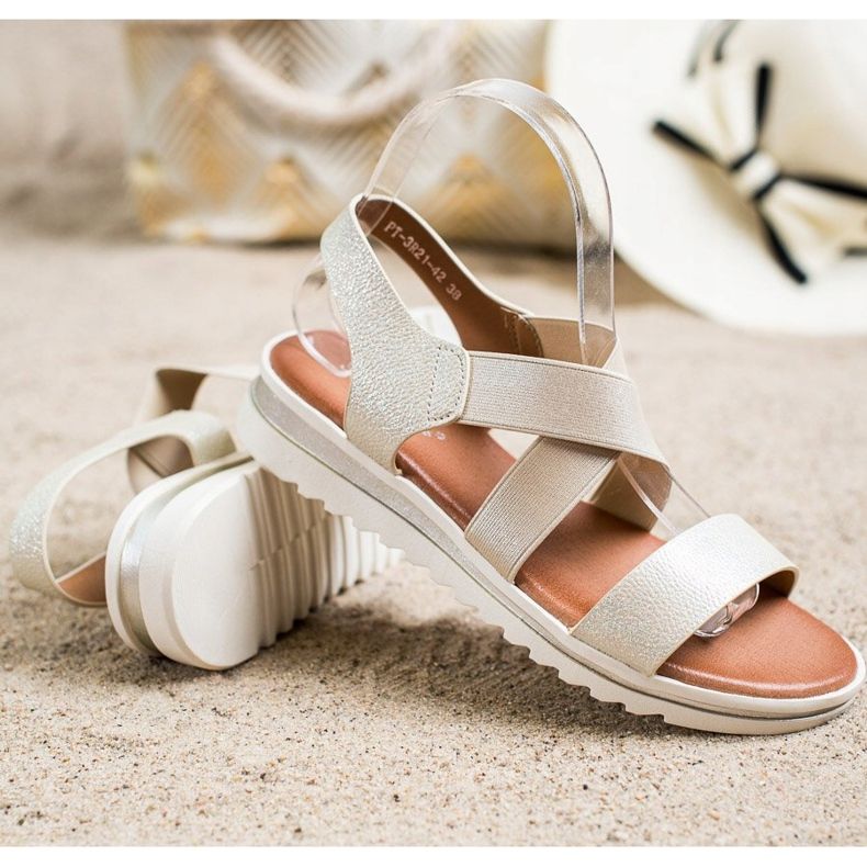 Best Shoes Slip-on sandaalit glitterillä kultainen 1