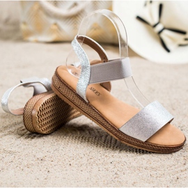Kayla Silver Slip On Sandaalit hopea 1