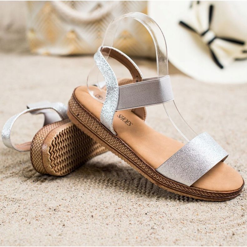 Kayla Silver Slip On Sandaalit hopea 1