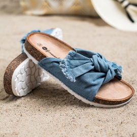 Forever Folie Mukavat tekstiilitossut sininen 1