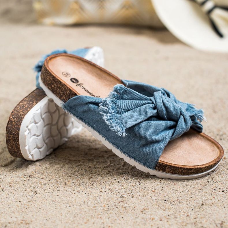 Forever Folie Mukavat tekstiilitossut sininen 1