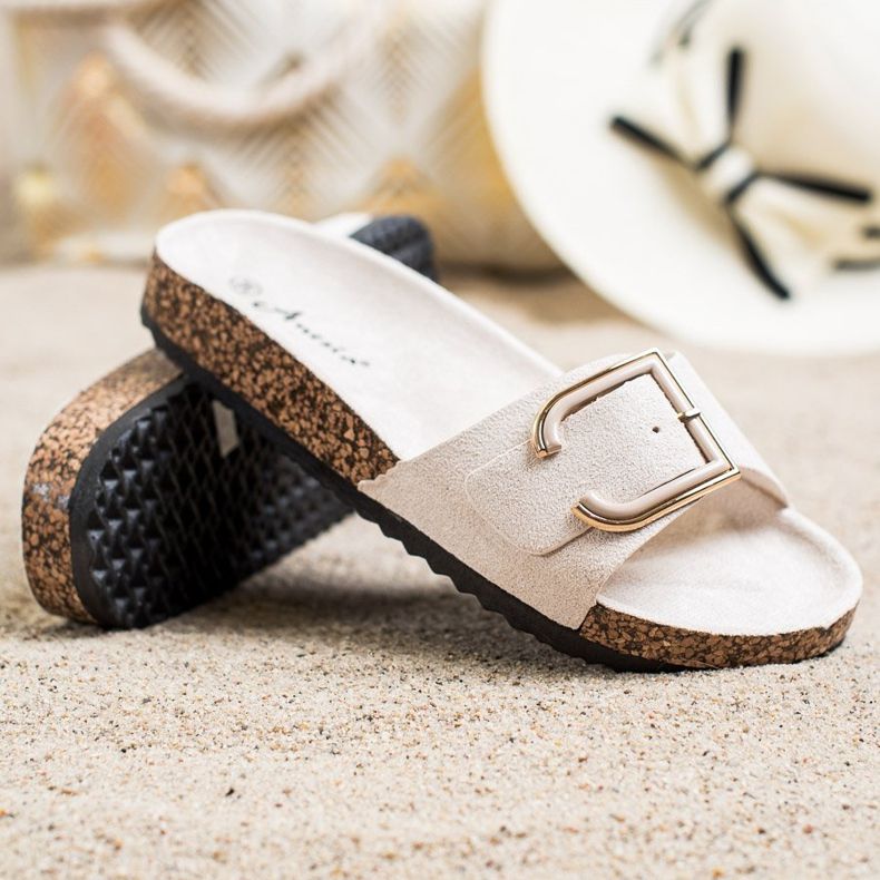 Anesia Paris Rennot mokkanahkatossut beige 1