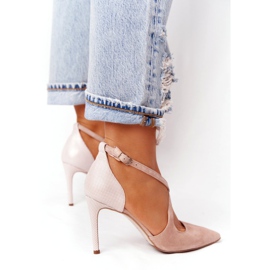 Mokka korkokengät Visconi 7400TAS / 239 beige vaaleanpunainen 4