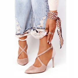 Mokka korkokengät Visconi 7400TAS / 239 beige vaaleanpunainen 1