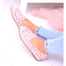 Lu Boo naisten ballerinat vaaleanpunaiset Espadrilles Macarena Flowers vaaleanpunainen 1